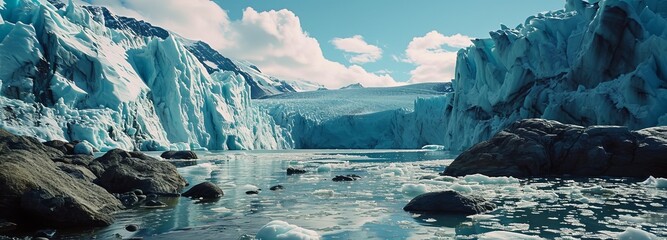 Glacier retreat time-lapse sequence