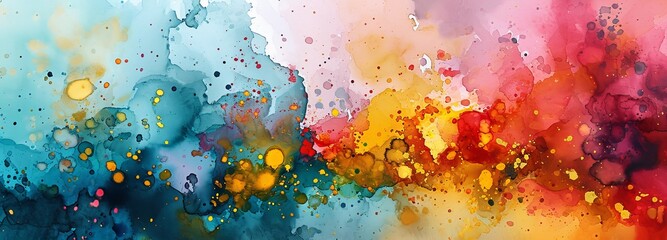 Vibrant Abstract Watercolor Background