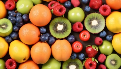 Mixed fruit. Fresh fruits background