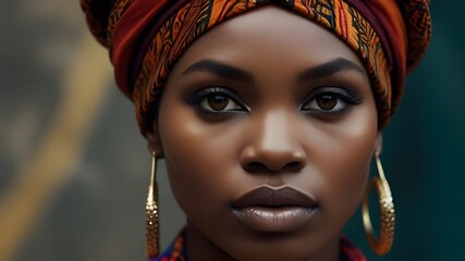portrait of a beautiful black woman.