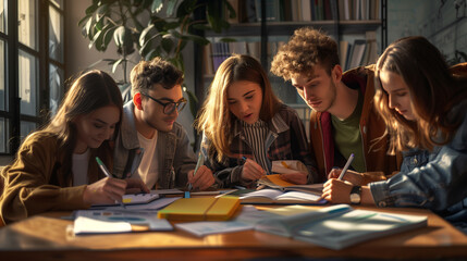 group of students in classroom