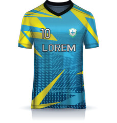 Free vector sports shirt design ready to print football shirt for sublimation