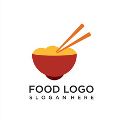 modern noddle food logo template
