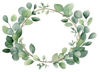 PNG Eucalyptus wreath plant green - obrazy, fototapety, plakaty