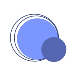 Round abstract icons in a shade of blue , design different circle geometry design , circle of different shapes for design , circle logo illustration.