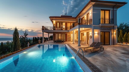 Fototapeta premium luxurious private residence Pool