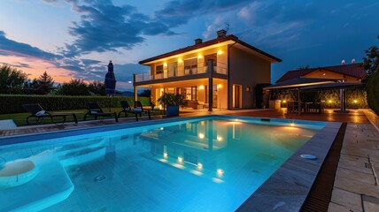 Obraz premium luxurious private residence Pool