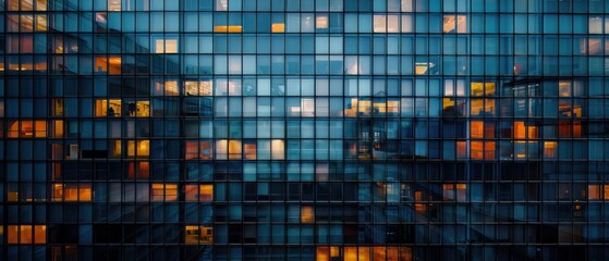 Fototapeta premium Modern Business Office Glass Wall Background