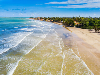 Aerial view of Pontal do Peça beach, Piaçabuçu, Alagoas