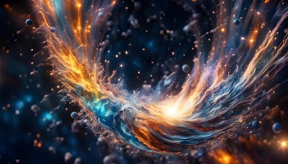 Abstract Explosion of Star Illustration Background
