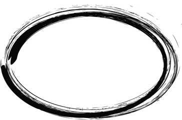 handdrawn circle frame - Vector illustration 