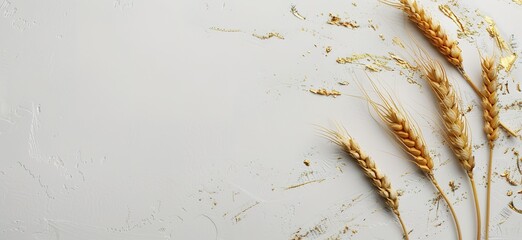 Whispers of a golden harvest: the mesmerizing dance of golden wheat amid the gentle caress of creamy textured brushstrokes
