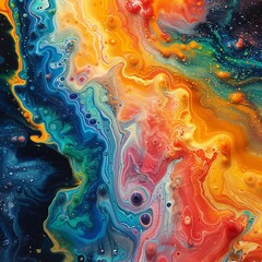 Gel tab acid art, psychedelic colors melting into imagination