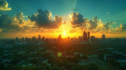Skyline of Atlanta, where southern charm meets modernity