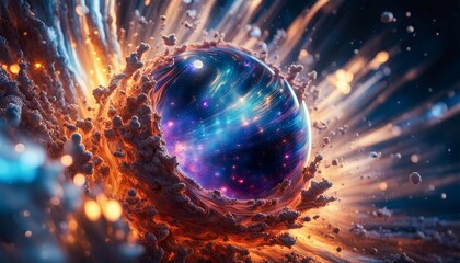 Abstract Explosion of Star Illustration Background