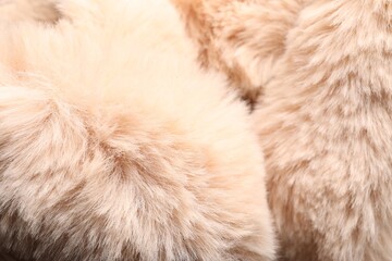 Texture of faux fur as background, closeup