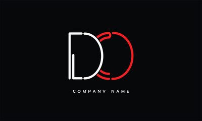 DO, OD, D, O Abstract Letters Logo Monogram