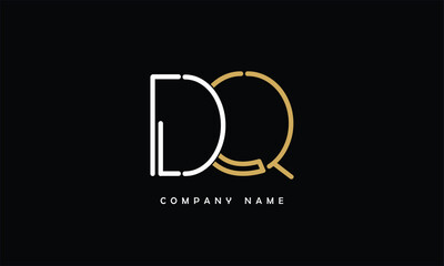 DQ, QD, D, Q Abstract Letters Logo Monogram
