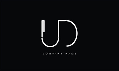 UD, DU, U, D Abstract Letters Logo Monogram