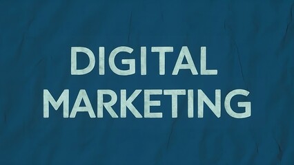  In a blue background, the words 'Digital Marketing' are written.