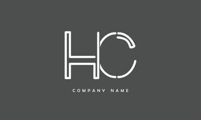 HC, CH, H, C Abstract Letters Logo Monogram