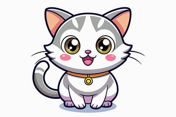 Adorable Cat Designs in Kawaii Chibi Style design.