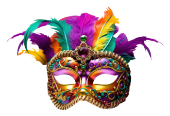 PNG Mardi gras carnival purple white background.