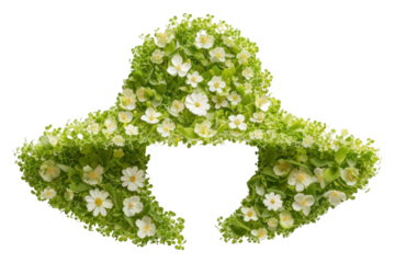 PNG Flat flower hat silhouette shape nature plant petal.