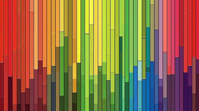 A colorful image of a rainbow with many different colors
