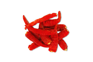 dry organic red chili pepper or kashmiri chili pepper  cutout in transparent background,png...