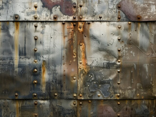 Metallwand mit Patina - Metal wall with patina
