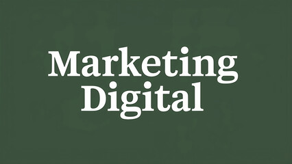 Obraz premium En un fondo verde, las palabras 'Marketing Digital' están escritas.