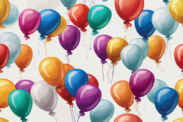 Bunch of festive balloons