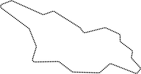 dot line drawing of georgia map.