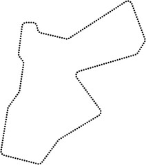 dot line drawing of jordan map.