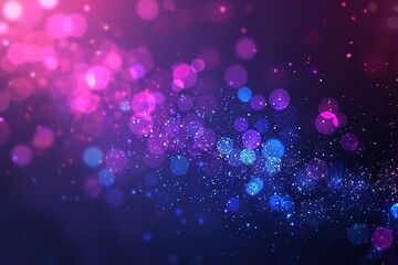 Blue and purple background with circles and simple shapes, a gradient color from dark blue to pink