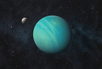Obraz na płótnie Canvas Uranus The Mysterious Ice Giant