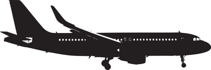 Passenger aircraft vector illustration - obrazy, fototapety, plakaty