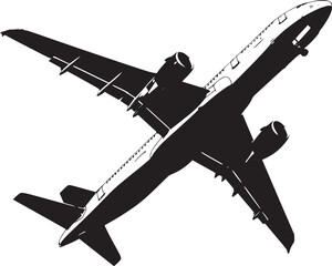 Passenger aircraft vector illustration