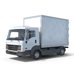 Highly Detailed Delivery Truck 3D Model PNG - Perfect for Logistics and Transportation Industry Projects