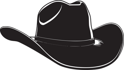 cowboy hat engraved vector illustration
