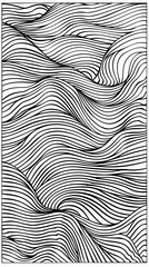 Patterns: A coloring book page featuring a soothing wave pattern