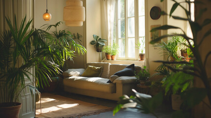 Modern jungle living room Interior design