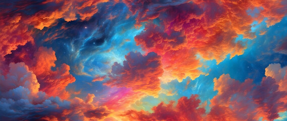 Obraz na płótnie Canvas The sky, a kaleidoscope of vibrant hues.
