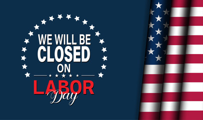 Fototapeta na wymiar Happy Labor day USA Labor Day greeting card background vector illustration