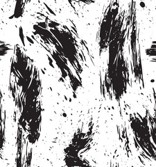 Abstract Ink Brush Stroke Pattern