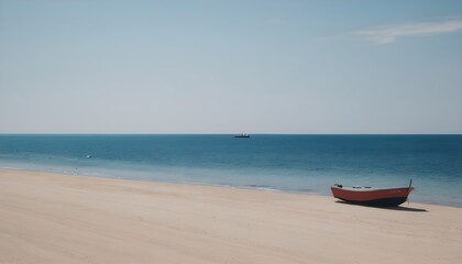 Fototapeta na wymiar Beach with a boat