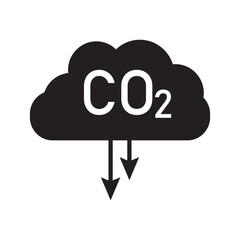 CO2 Icon. Emissions Reduction of Carbon eps10