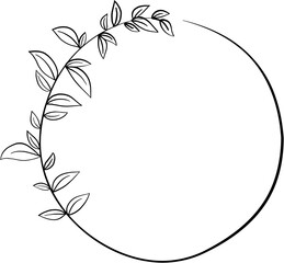 Wreath of floral and flower illustration