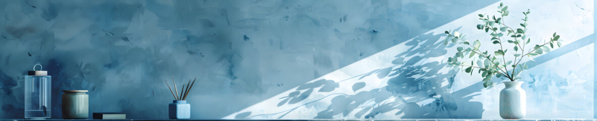 watercolor painting wallpaper with vase and flowers theme for web banner